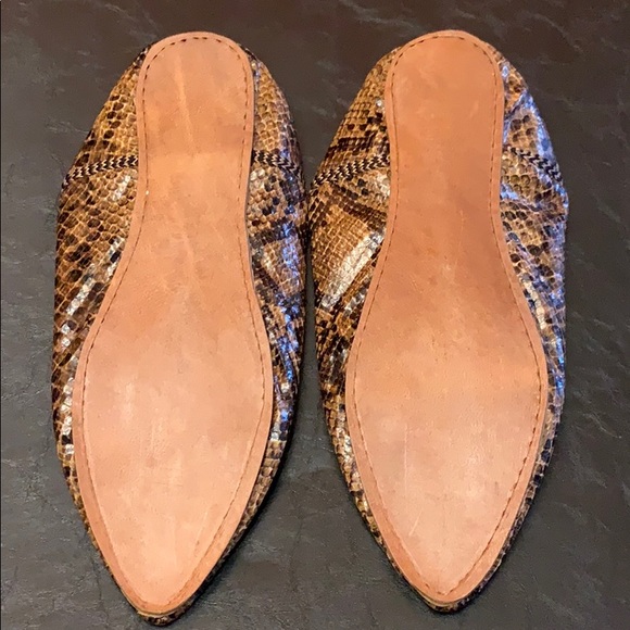 Handmade Snake Skin Moroccan Pointy Babouche Shoes - Picture 3 of 6